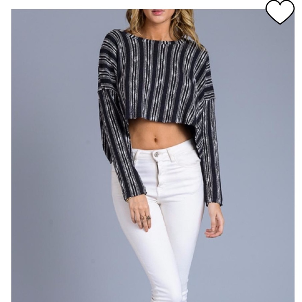 Storia striped crop sweater S